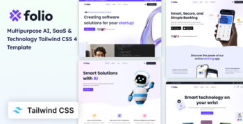 Folio - Multipurpose AI, SaaS & Technology Tailwind CSS 4 Template